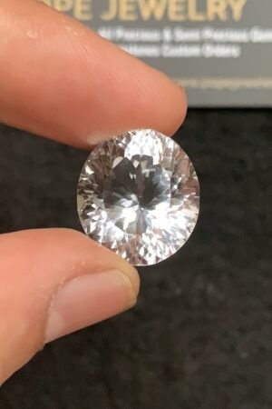 Natural Himalayan Crystal Gemstone Faceted Cut Oval Shape High Quality Loose Gemstones For Jewelry Making 17x15x11 MM Size 1 Pc SM24758