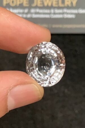 Natural Himalayan Crystal Gemstone Faceted Cut Oval Shape High Quality Loose Gemstones For Jewelry Making 16x14x11 MM Size 1 Pc SM24759