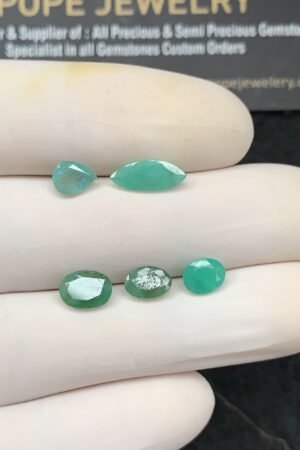 Natural Emerald Gemstone Faceted Cut Mix Shape High Quality Loose Gemstones For Jewelry Making 6-11 MM Size 5 Pc SM24772