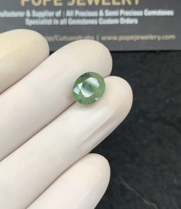 Natural Emerald Gemstone Faceted Cut Oval Shape High Quality Loose Gemstones For Jewelry Making 11x9x4 MM Size 1 Pc SM24774 - Image 2