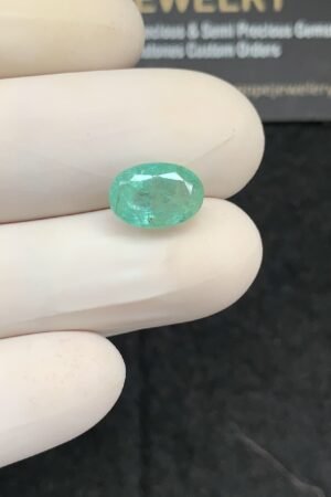 Natural Emerald Gemstone Faceted Cut Oval Shape High Quality Loose Gemstones For Jewelry Making 10x7x6 MM Size 1 Pc SM24778
