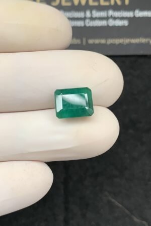Natural Emerald Gemstone Faceted Cut Rectangle Shape High Quality Loose Gemstones For Jewelry Making 10x8x6 MM Size 1 Pc SM24779