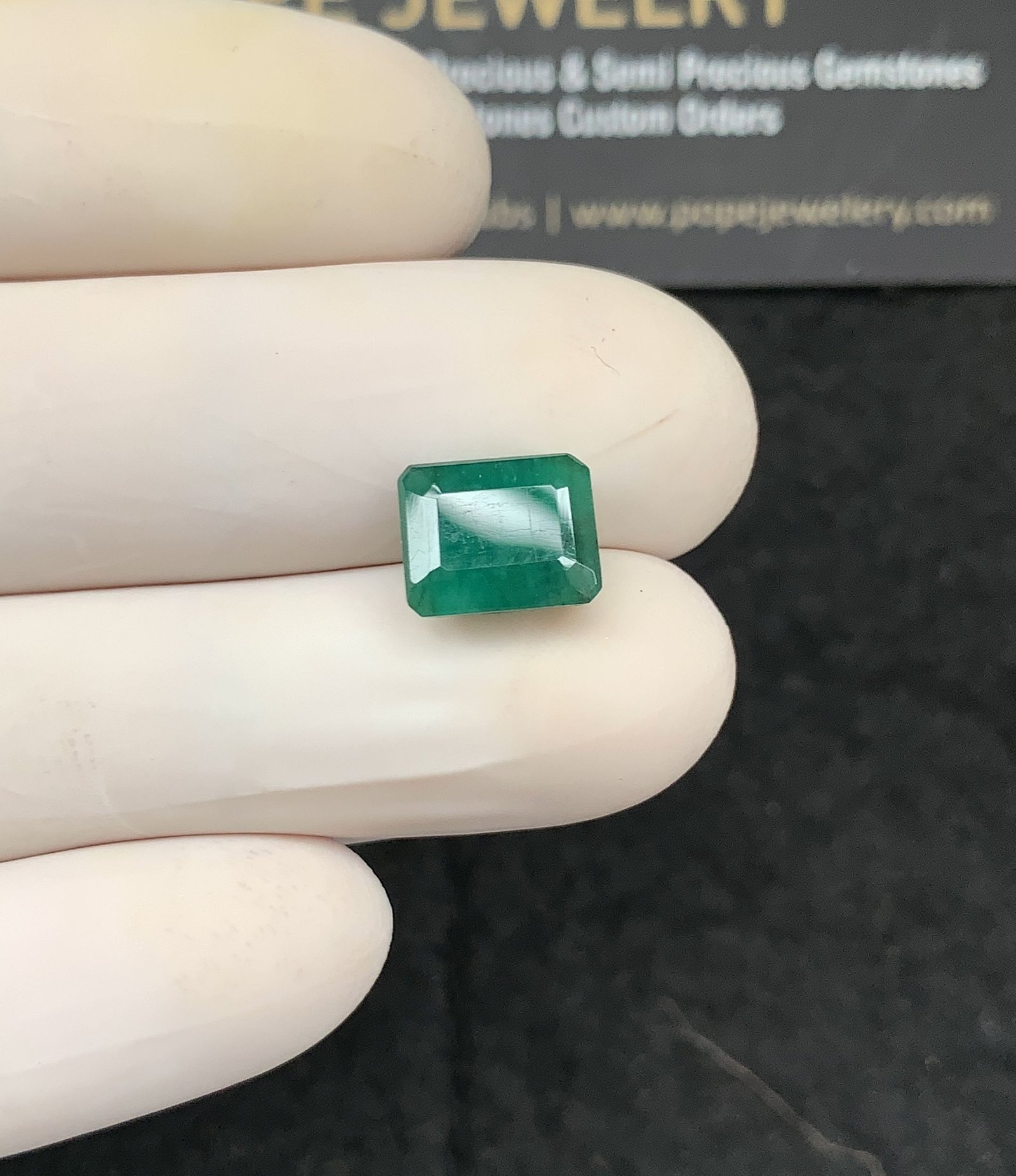 Natural Emerald Gemstone Faceted Cut Rectangle Shape High Quality Loose Gemstones For Jewelry Making 10x8x6 MM Size 1 Pc SM24779