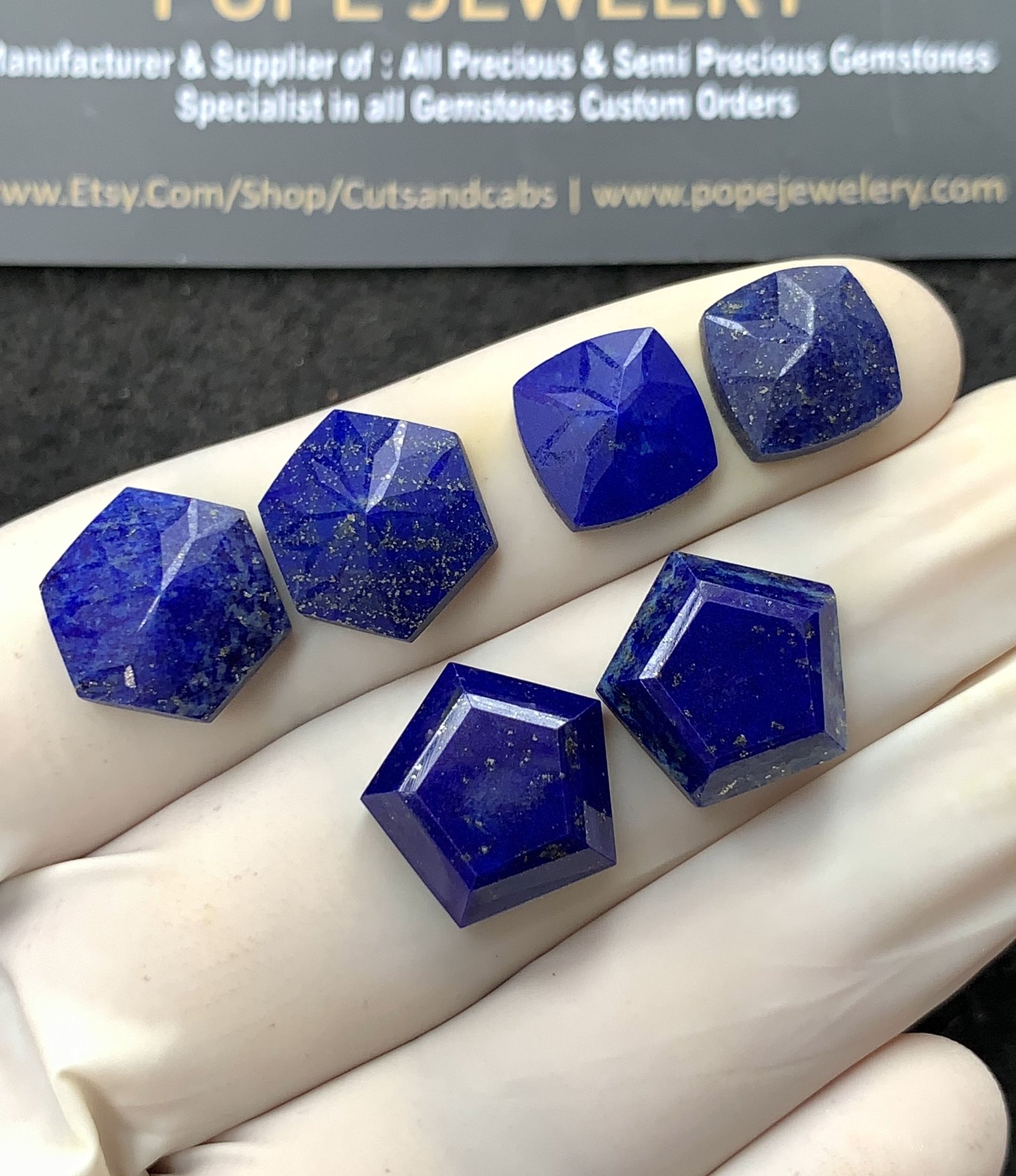 Natural Lapis Lazuli Gemstone Precious Cut Mix Shape Cabochon High Quality Loose Gemstones For Jewelry Making 11-14 MM Size 3 Pair SM24800 - Image 2