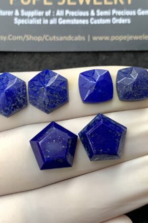 Natural Lapis Lazuli Gemstone Precious Cut Mix Shape Cabochon High Quality Loose Gemstones For Jewelry Making 11-14 MM Size 3 Pair SM24800
