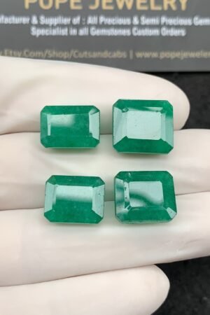Natural Beryl Gemstone Faceted Cut Rectangle Shape High Quality Loose Gemstones For Jewelry Making 12-13 MM Size 4 Pcs SM24811