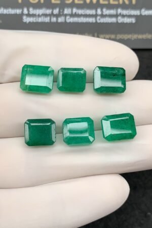 Natural Beryl Gemstone Faceted Cut Rectangle Shape High Quality Loose Gemstones For Jewelry Making 8-10 MM Size 6 Pcs SM24815