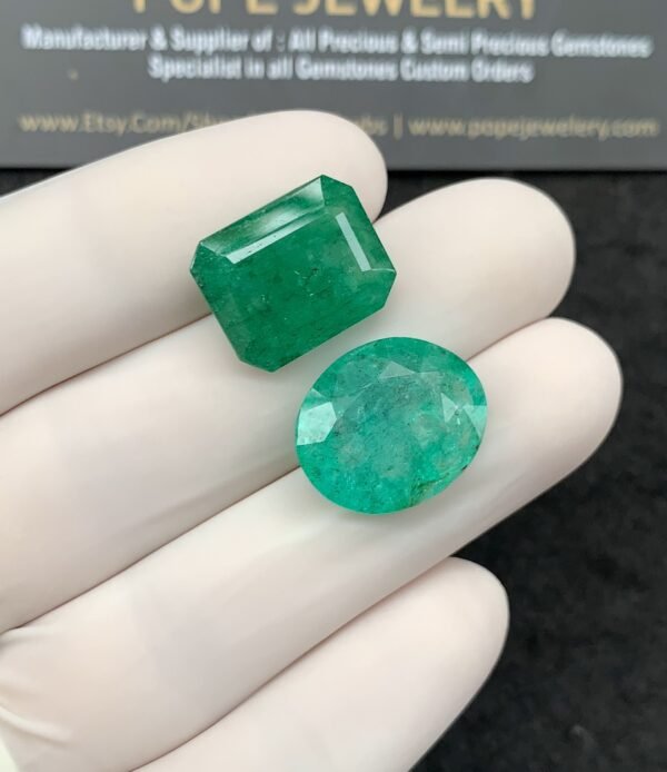 Natural Beryl Gemstone Faceted Cut Mix Shape High Quality Loose Gemstones For Jewelry Making 15-17 MM Size 2 Pcs SM24818 - Image 2