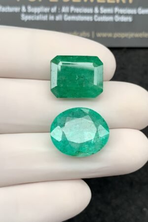 Natural Beryl Gemstone Faceted Cut Mix Shape High Quality Loose Gemstones For Jewelry Making 15-17 MM Size 2 Pcs SM24818