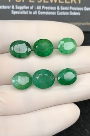 Natural Beryl Gemstone Faceted Cut Oval Shape High Quality Loose Gemstones For Jewelry Making 10-12 MM Size 6 Pcs SM24834