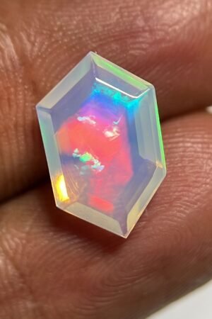Natural Ethiopian Opal Gemstone Faceted Cut Hexagon Shape High Quality Loose Gemstones For Jewelry Making 14x9x5 MM Size SM24886