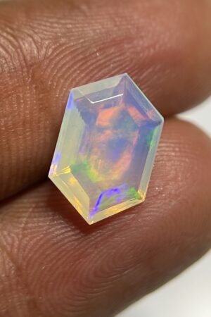 Natural Ethiopian Opal Gemstone Faceted Cut Hexagon Shape High Quality Loose Gemstones For Jewelry Making 12x9x4 MM Size SM24897