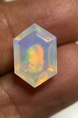 Natural Ethiopian Opal Gemstone Faceted Cut Hexagon Shape High Quality Loose Gemstones For Jewelry Making 13x9x6 MM Size SM24899
