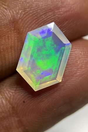 Natural Ethiopian Opal Gemstone Faceted Cut Hexagon Shape High Quality Loose Gemstones For Jewelry Making 13x8x4 MM Size SM24900