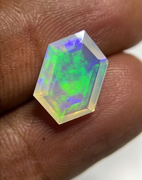 Natural Ethiopian Opal Gemstone Faceted Cut Hexagon Shape High Quality Loose Gemstones For Jewelry Making 13x8x4 MM Size SM24900
