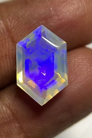 Natural Ethiopian Opal Gemstone Faceted Cut Hexagon Shape High Quality Loose Gemstones For Jewelry Making 14x9x6 MM Size SM24902
