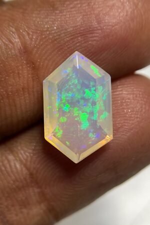Natural Ethiopian Opal Gemstone Faceted Cut Hexagon Shape High Quality Loose Gemstones For Jewelry Making 14x8x5 MM Size SM24903