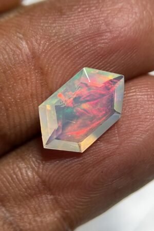 Natural Ethiopian Opal Gemstone Faceted Cut Hexagon Shape High Quality Loose Gemstones For Jewelry Making 13x8x4 MM Size SM24907