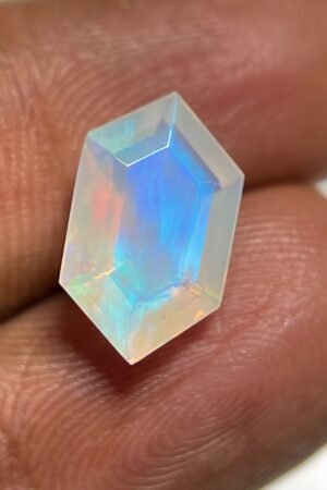 Natural Ethiopian Opal Gemstone Faceted Cut Hexagon Shape High Quality Loose Gemstones For Jewelry Making 12x7x5 MM Size SM24909