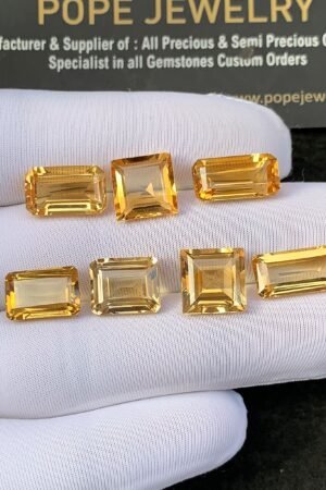 Natural Citrine Gemstone Faceted Cut Mix Shape High Quality Loose Gemstones For Jewelry Making 10-15 MM Size 7 Pcs SM24924