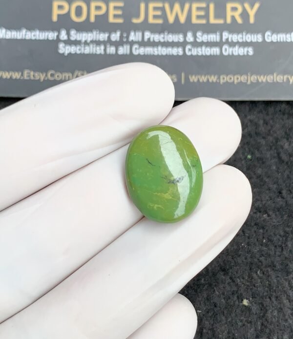 Natural Tibetan Turquoise Gemstone Smooth Oval Shape Cabochon High Quality Loose Gemstones For Jewelry Making 19x15x5 MM Size 1 Pc V2829 - Image 2