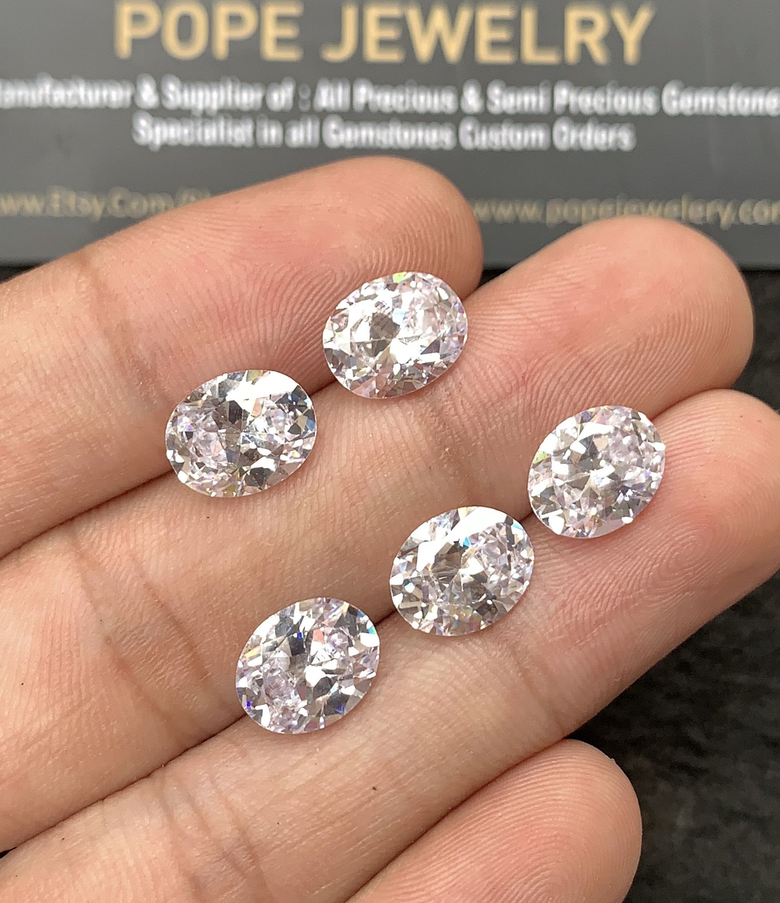 Zircon Gemstone Faceted Cut Oval Shape High Quality Loose Gemstones For Jewelry Making 10x8 MM Size 5 Pcs SM24950