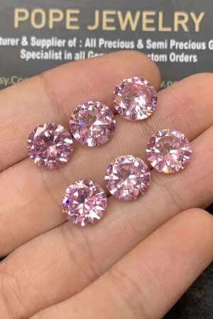Zircon Gemstone Faceted Cut Round Shape High Quality Loose Gemstones For Jewelry Making 10 MM Size 6 Pcs SM24953