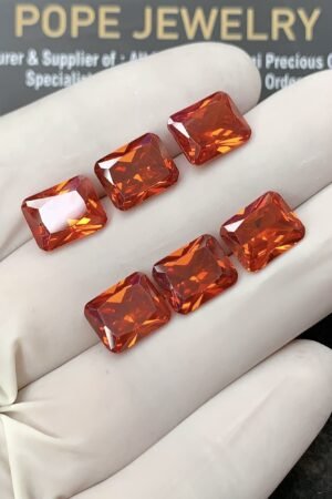 Zircon Gemstone Faceted Cut Rectangle Shape High Quality Loose Gemstones For Jewelry Making 10x8 MM Size 6 Pcs SM24959