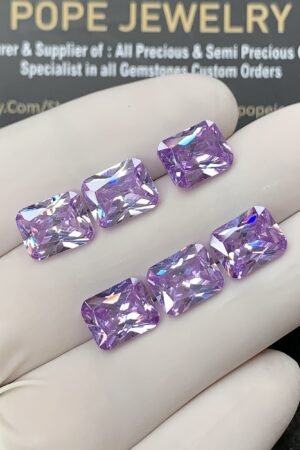 Zircon Gemstone Faceted Cut Rectangle Shape High Quality Loose Gemstones For Jewelry Making 10x8 MM Size 6 Pcs SM24960