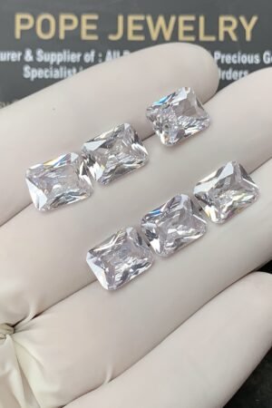 Zircon Gemstone Faceted Cut Rectangle Shape High Quality Loose Gemstones For Jewelry Making 10x8 MM Size 6 Pcs SM24961