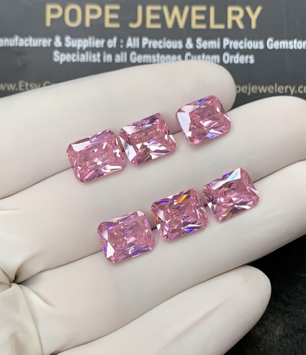 Zircon Gemstone Faceted Cut Rectangle Shape High Quality Loose Gemstones For Jewelry Making 10x8 MM Size 6 Pcs SM24962