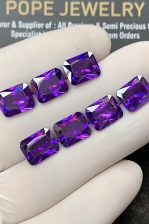 Zircon Gemstone Faceted Cut Rectangle Shape High Quality Loose Gemstones For Jewelry Making 10x8 MM Size 7 Pcs SM24964