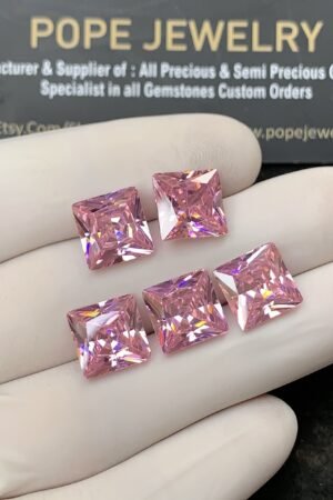 Zircon Gemstone Faceted Cut Cushion Shape High Quality Loose Gemstones For Jewelry Making 10 MM Size 5 Pcs SM24968
