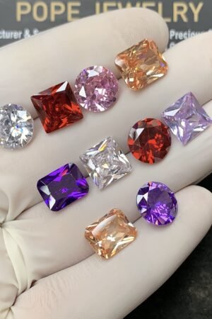 Zircon Gemstone Faceted Cut Mix Shape High Quality Loose Gemstones For Jewelry Making 9-11 MM Size 10 Pcs SM24982