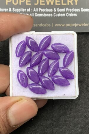 Charoite Quartz Gemstone Smooth Marquise Shape Cabochon High Quality Loose Gemstones For Jewelry Making 11-12 MM Size 16 Pcs V3064