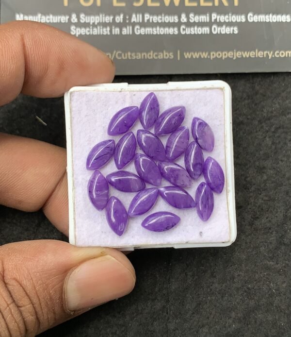 Charoite Quartz Gemstone Smooth Marquise Shape Cabochon High Quality Loose Gemstones For Jewelry Making 10x5 MM Size 19 Pcs V3065