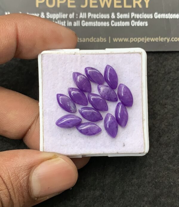 Charoite Quartz Gemstone Smooth Marquise Shape Cabochon High Quality Loose Gemstones For Jewelry Making 10x5 MM Size 13 Pcs V3069