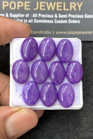 Charoite Quartz Gemstone Smooth Oval Shape Cabochon High Quality Loose Gemstones For Jewelry Making 14x10 MM Size 10 Pcs V3074