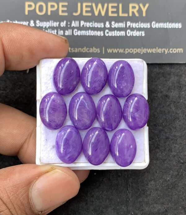 Charoite Quartz Gemstone Smooth Oval Shape Cabochon High Quality Loose Gemstones For Jewelry Making 14x10 MM Size 10 Pcs V3074