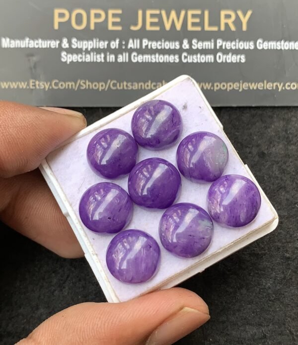 Charoite Quartz Gemstone Smooth Round Shape Cabochon High Quality Loose Gemstones For Jewelry Making 12 MM Size 8 Pcs V3076 - Image 2