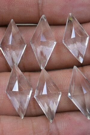 Natural Crystal Gemstone Step Cut Fancy Shape Cabochon High Quality Loose Gemstones For Jewelry Making 20x10 MM Size 8 Pcs V3732