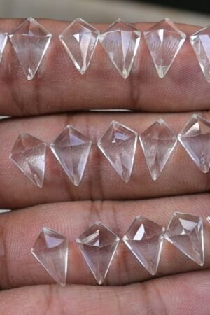Natural Crystal Gemstone Step Cut Fancy Shape Cabochon High Quality Loose Gemstones For Jewelry Making 12x8 MM Size 18 Pcs V3733