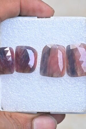 Natural Sapphire Gemstone Rose Cut Fancy Shape Cabochon High Quality Loose Gemstones For Jewelry Making 18-21 MM Size 2 Pair V3950