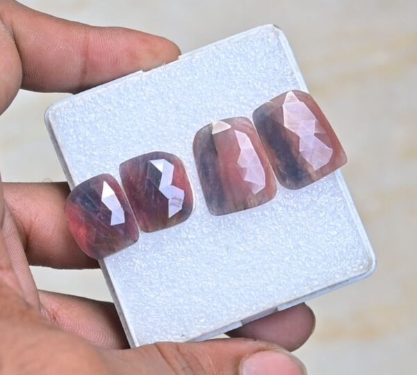 Natural Sapphire Gemstone Rose Cut Fancy Shape Cabochon High Quality Loose Gemstones For Jewelry Making 18-21 MM Size 2 Pair V3950 - Image 2