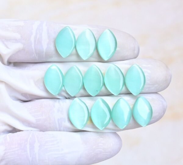 Natural Mona Lisa Gemstone Smooth Marquise Shape Cabochon High Quality Loose Gemstones For Jewelry Making 15x10 MM Size 12 Pcs V4036
