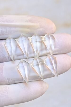 Natural Crystal Gemstone Step Cut Fancy Shape Cabochon High Quality Loose Gemstones For Jewelry Making 20x10 MM Size 8 Pcs V4085