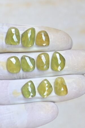 Natural Vessonite Gemstone Rose Cut Fancy Shape Cabochon High Quality Loose Gemstones For Jewelry Making 11-14 MM Size 10 Pcs V4106