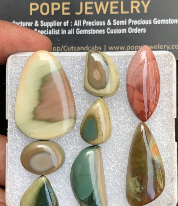 Natural Imperial Jasper Gemstone Smooth Fancy Shape Cabochon High Quality Loose Gemstones For Jewelry Making 16-32 MM Size 8 Pc V3709