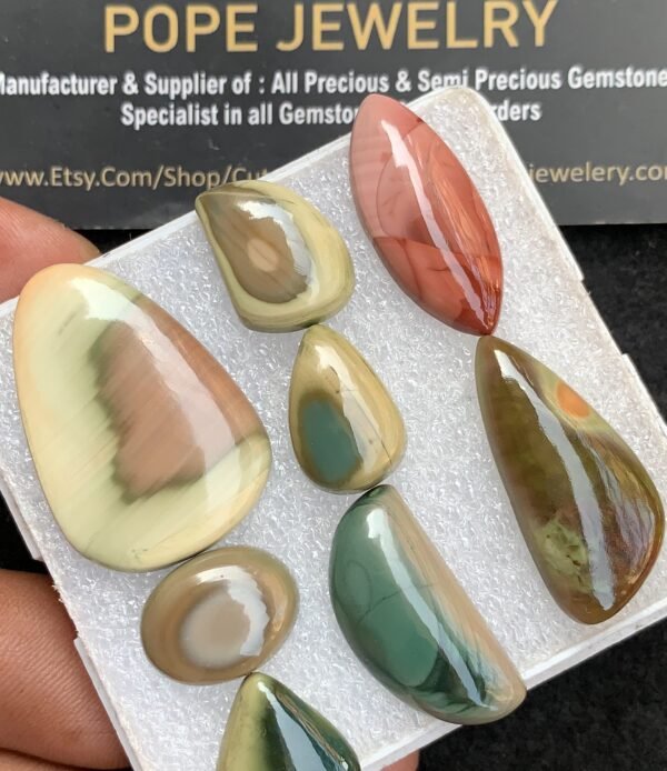 Natural Imperial Jasper Gemstone Smooth Fancy Shape Cabochon High Quality Loose Gemstones For Jewelry Making 16-32 MM Size 8 Pc V3709 - Image 2
