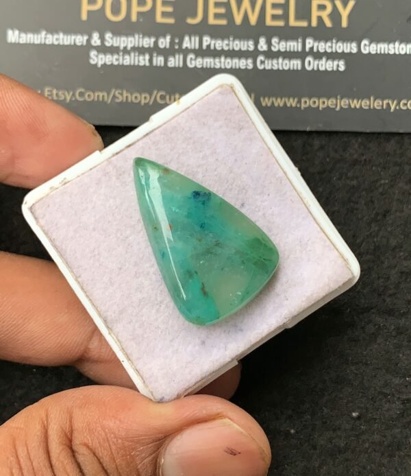 Natural Chrysocolla Gemstone Smooth Pear Shape Cabochon High Quality Loose Gemstones For Jewelry Making 29x19x5 MM Size 1 Pcs V3438 - Image 2